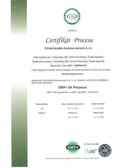 Certifikát GMP v češtině